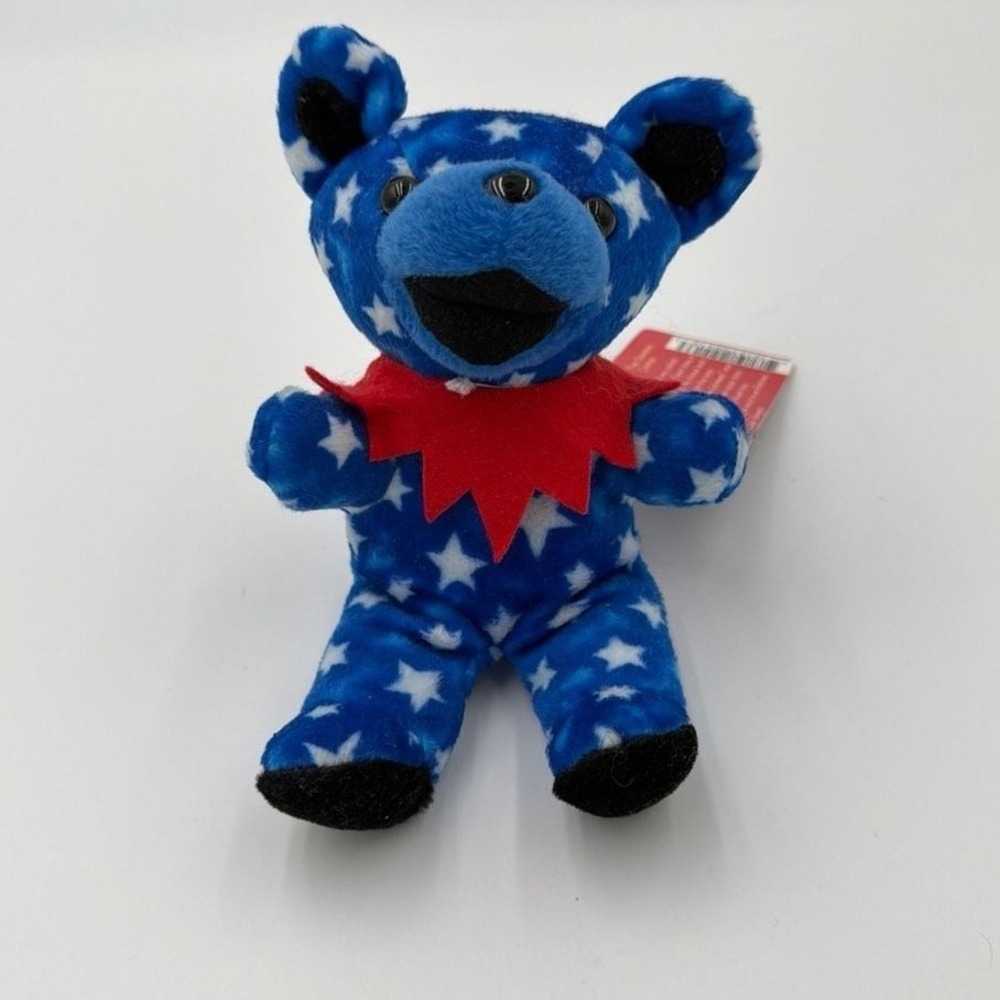 Grateful Dead Bean Bear Uncle Sam 7/4/84 Liquid Blue Plush 7 inch Collectible